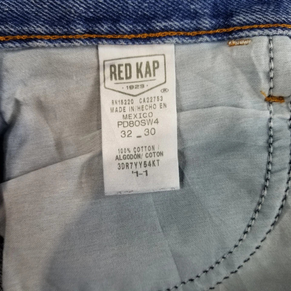 Pantalones de mezclilla Red Kap para hombre talla 32/30 de colección lavado medio 100 % algodón * Imperfecciones Workcore Foto 3 de 4