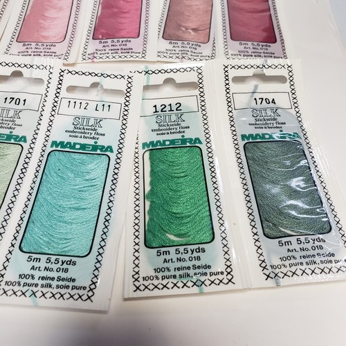 Lot 20 Madeira Stickseide embroidery SILK floss thread 5m 5,5 yd ea. - Picture 2 of 9