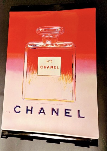 RARE! Andy Warhol Chanel No.5 Orig Store Promo Display Poster Red Pink 30”X 20" - Picture 10 of 14