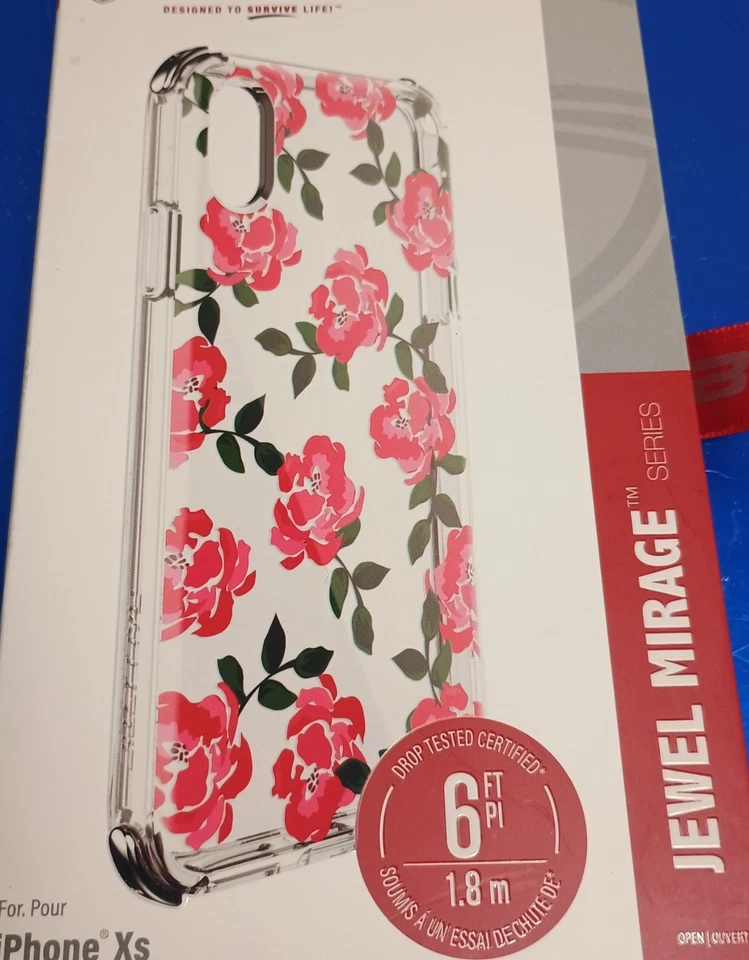 Ballistic Jewel Mirage iPhone Xs Case Pink Floral Drop Protection NIB - Image 4 of 4