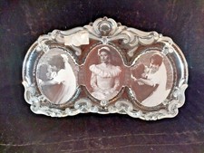 MIKASA PRINCESS Frosted Crystal Triple Oval Frame AS404 New in Opened Box