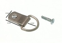Bilderrahmen AufhäNgung D-Ring Einzel Np Nickel Beschichtet & Screws Packung 100