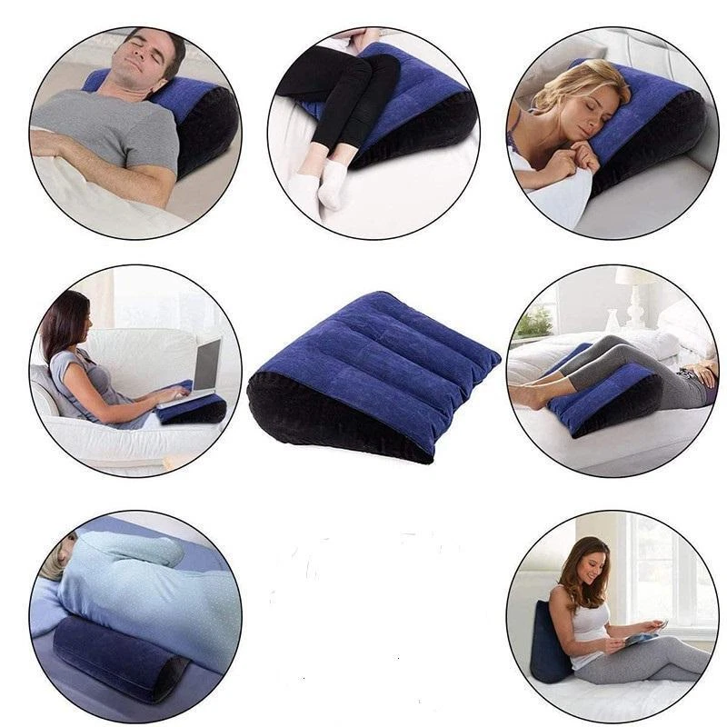 Inflatable Travel Pillow for Lumbar Yoga & Body Support Multi-Use Air Cushion