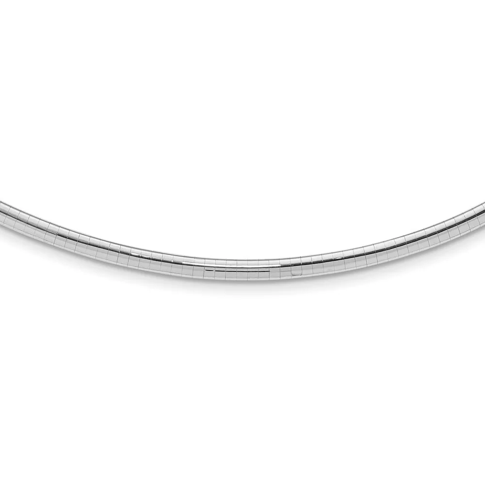 14k white gold omega necklace deals