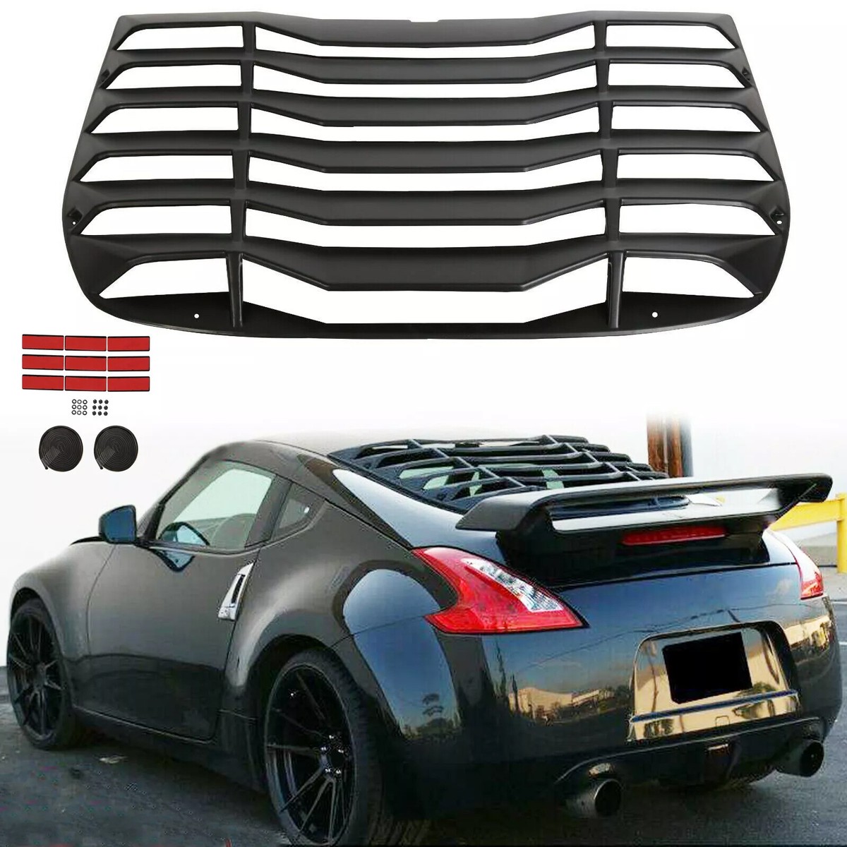 ＬＯＵＩＳ　ＶＵＩＴTＮ Fits 09-20 Nissan 370Z Coupe Rear Window Louver Sun Shade