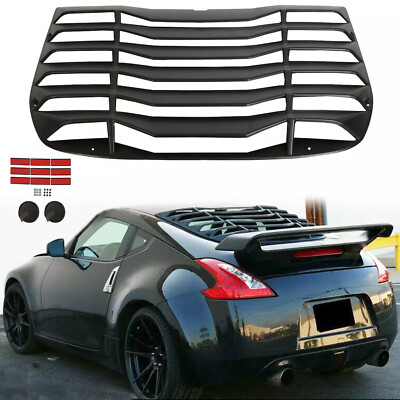 バモLOUVER TYPE-R 3号＆4号セット Fits 09-20 Nissan 370Z Coupe Rear Window Louver Sun Shade Cover