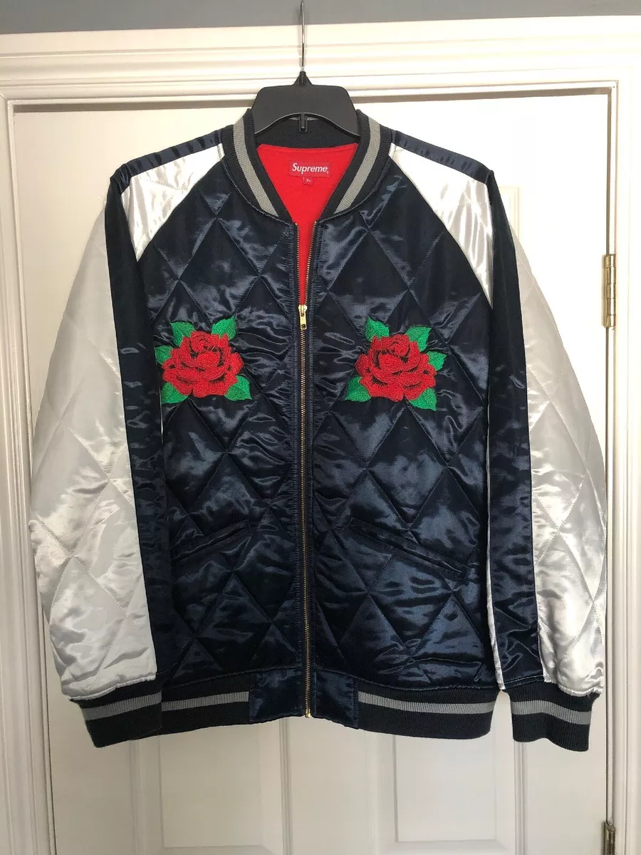 Supreme Satin Rose Bomber