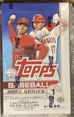 2022 Topps Series 1 Baseball Hobby Box - 24 Packs - Auto or Relic Factory Sealed