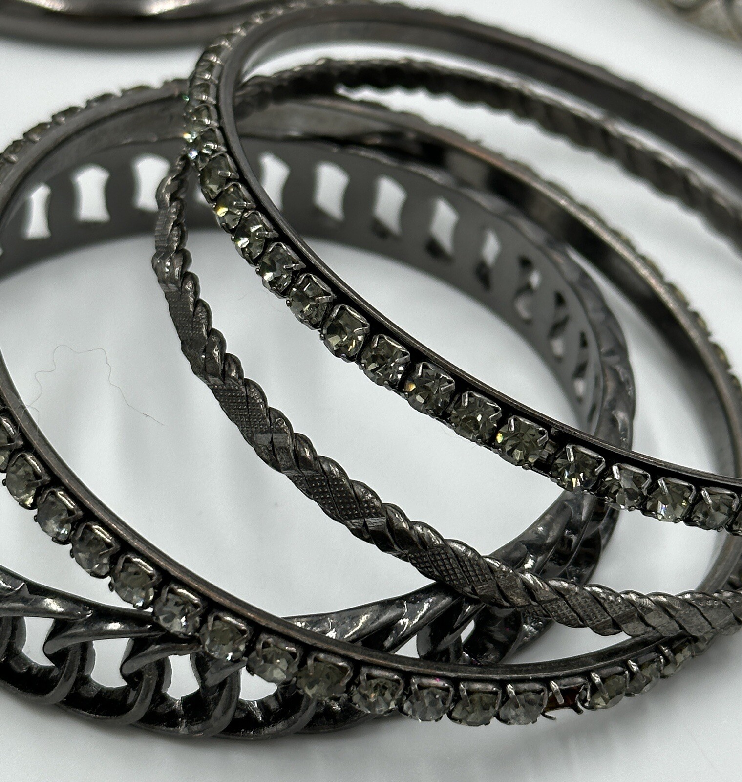 Assorted Silver Tone Fashion Bangle Cuff Bracelet… - image 14