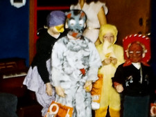 8mm Film 1958 Halloween 1950s Home Movie Kids Costumes Turkey Dinner Family