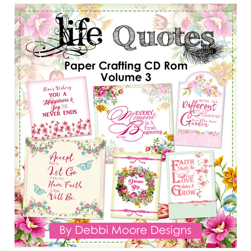 CD-ROM d'artisanat papier Debbi Moore Designs Life Quotes volume 3 (322725) - Photo 1/1