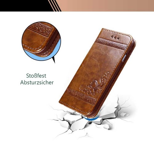 Hülle Handy für Samsung Galaxy  Kartenfach Klapphülle Magnetverschluss Tasche - Bild 8 von 14