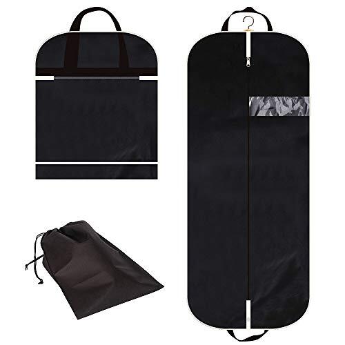 54" Garment Bag with Extra Large Pockets for Travel, Gusseted Suit Cover Mens 