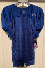 New Rawlings Blue Football Jersey Sz Adult Medium MADE IN USA