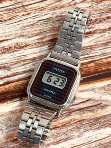 Rara Vintage Citizen Slim Digital Damas P030-311060  tiempo/calendario-Batería Nueva | eBay