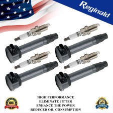 4X Ignition Coils & 4X Spark Plugs For Jeep Dodge Journey Avenger Chrysler UF557