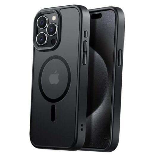 Tigowos for case Fits MagSafe 10FT Drop Resistant Matte iPhone 15 Pro Max Black