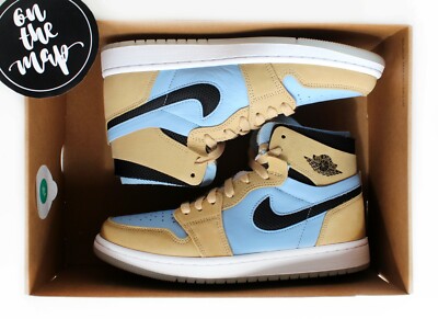 Nike Air Jordan 1 Retro High Zoom CMFT W Psychic Blue Sesame UK 4
