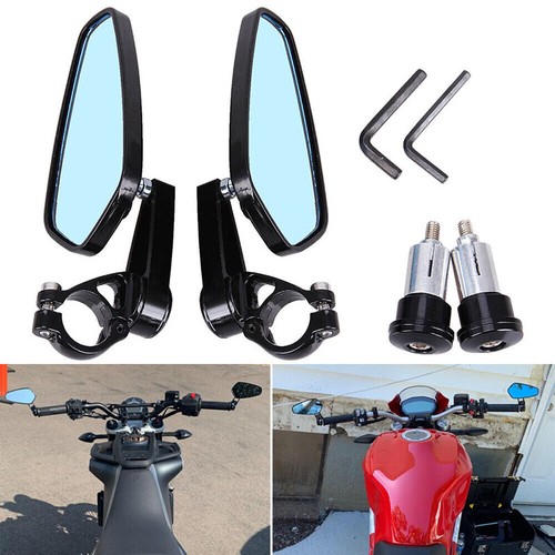 Universal 7/8" Handle Bar End Rearview Side Mirror For Motorcycle - Foto 4