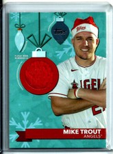 Mike Trout Angels 2020 Topps Holiday Relic Santa Hat 03/75 1:893 Odds BOX PULL
