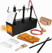 Gas Propane Forge riple Burner Furnace Knife Making Blacksmith Farrier