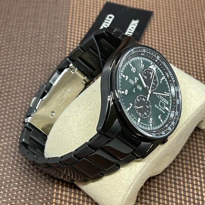 CITIZEN Eco-Drive 腕時計 ブラック Citizen CA0775-87X Eco-Drive Chronograph Black IP Stainless