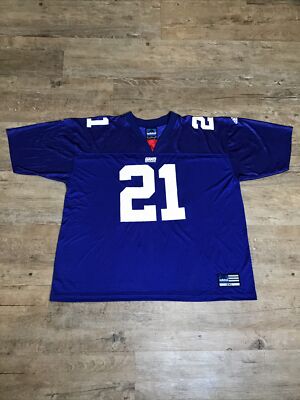 New York Giants Tiki Barber #21 Blue Mesh NFL Adidas Size XL
