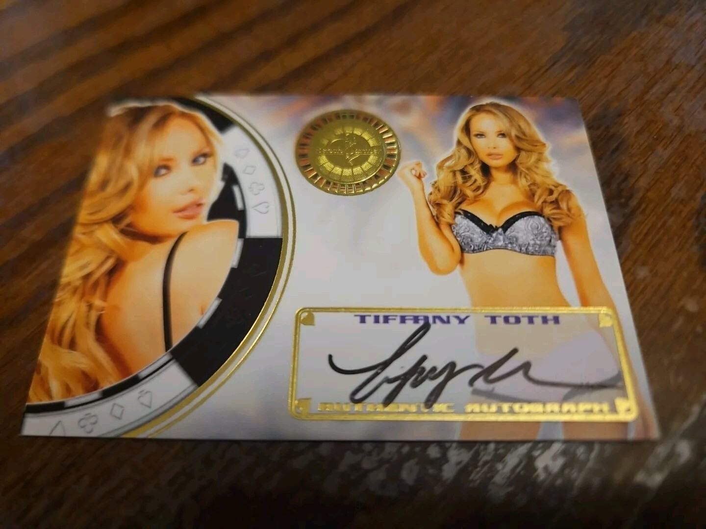 Benchwarmer 2014 Vegas Baby Tiffany Toth Autograph Gold Foil #19 Auto Playboy