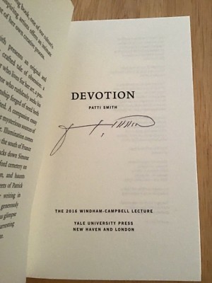 Signiert Von Patti Smith - Devotion - Why I Write Sc 1st/1st