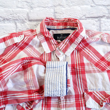 Buffalo David Bitton Red White Plaid Western Long Sleeve Mens Shirt XL