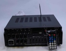 2000W Bluetooth Stereo Amplifier HIFI 2CH Tuner Remote Control USB SD Mic Input