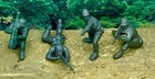 Vintage 1950s Marx Plastic 60mm Combat Soldiers Lot 4 - VGC