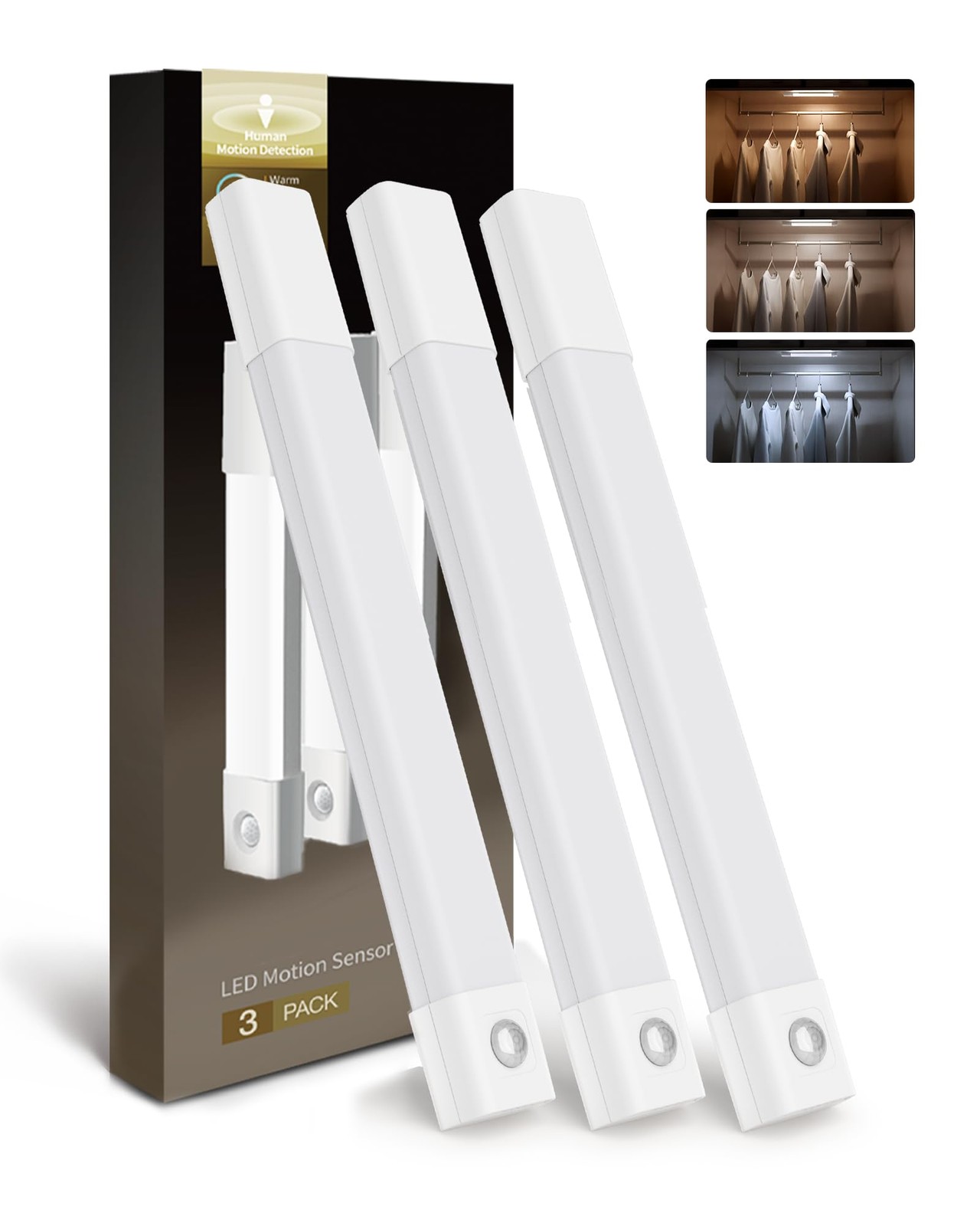 Éclairage LED armoire cuisine 30cm lot de 3 lampes de placard rechargeables sous meuble haut