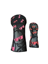 Swag Golf Covers Azalea Pink Concentric Skulls Wood Cover set 2