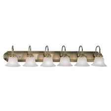Livex Lighting Belmont 6 Bath Light in Antique Brass