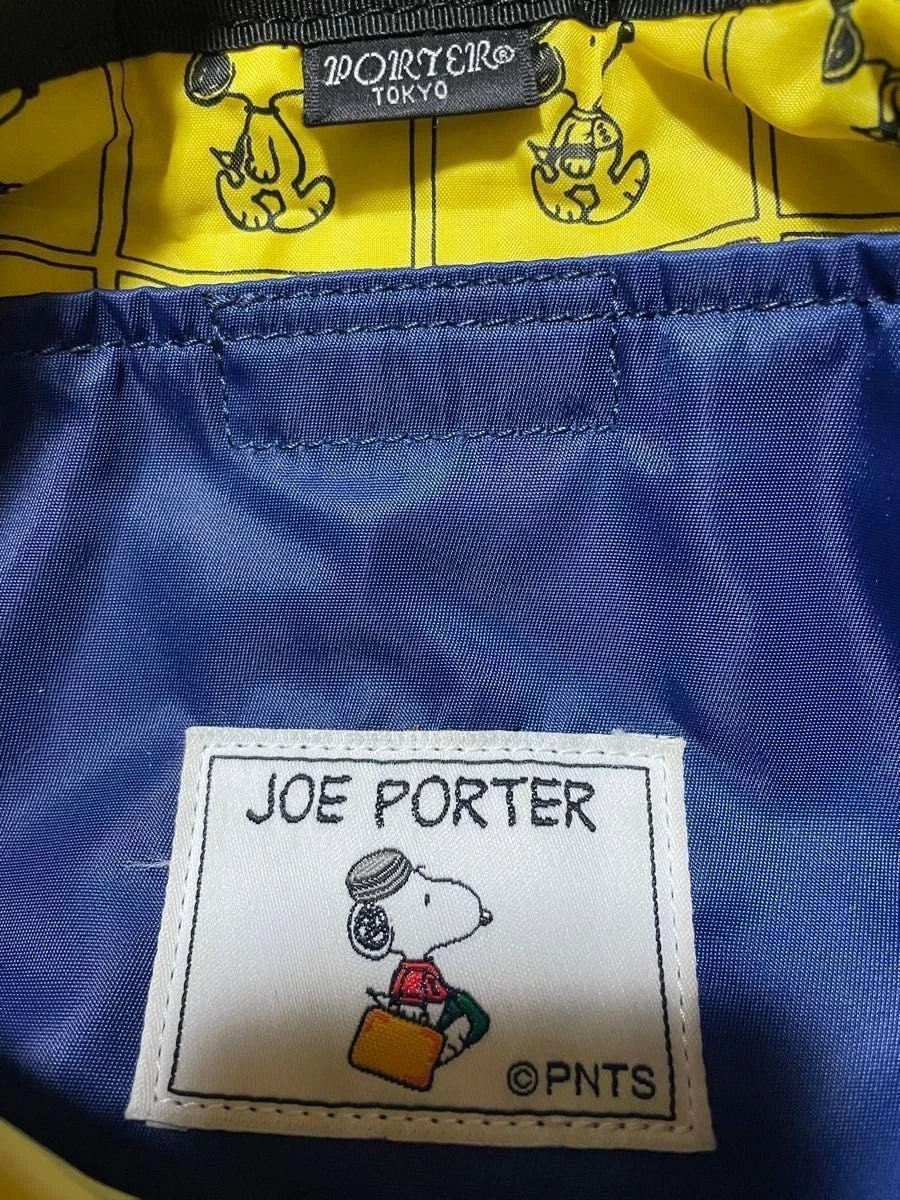 Yoshida Porter Snoopy Schultertasche Marine Hergestellt in Japan Authentisch