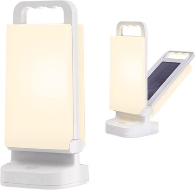 Lepwings Solarlampe 48 LED Dimmbar 6000 mAh Notstrombank