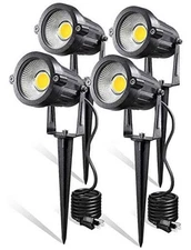  LED Landscape Lights,5W Outdoor Pathway Garden Yard Warm White-4PACKS