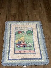 VTG 1990  s Daisy Kingdom Honey Bunny Crib Comforter Country By Tender Beginnings