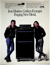 Gallien-Krueger 1988 Iron Maiden Print Ad GK 250ML Stereo Guitar Amp