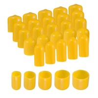 Gummi-Endkappen,1/4 Zoll,3/8 Zoll,1/2 Zoll,3/4 Zoll,7/8 Zoll,Gelb,25Stk