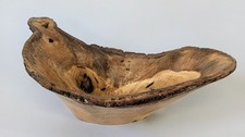 Handcrafted Live Edge Wooden Bowl Rustic Natural Wood Bark Rim Centerpiece