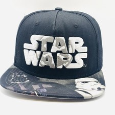 Star Wars Snapback Hat Black Stormtrooper Adjustable Baseball Cap Disney Parks