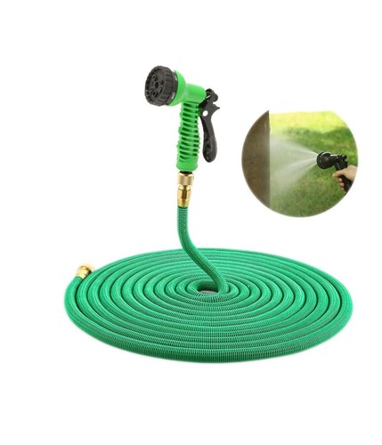 TUBO ESTENSIBILE FLESSIBILE IRRIGAZIONE GIARDINO MULTIGETTO PISTOLA 12 METRI - Foto 3 di 7