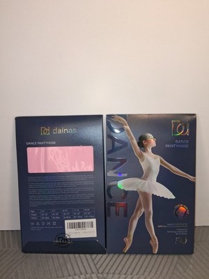 Dainas Professional Girls Dance Pantyhose Size 8-10 Classic Ballet Pink Lot Of 2
