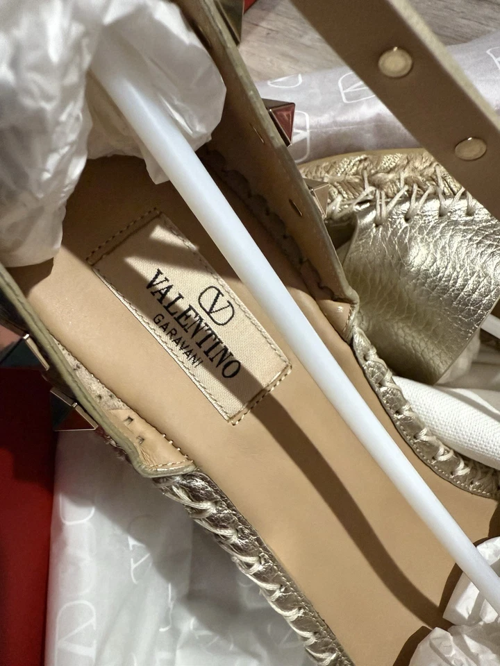 Mujer Valentino Garavani Alpargata Romana Tachuela Cuña 40 Italia Foto 4 de 4