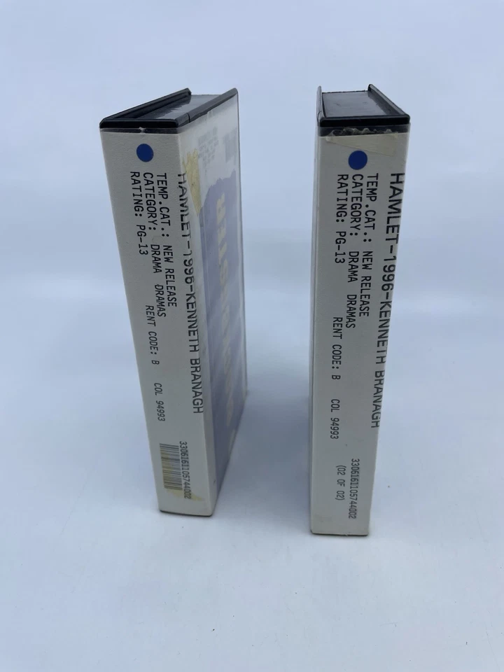 Blockbuster Video Hamlet 1&2 VHS Clamshell Rental Case Movie Rare HTF Vintage Foto 4 de 4