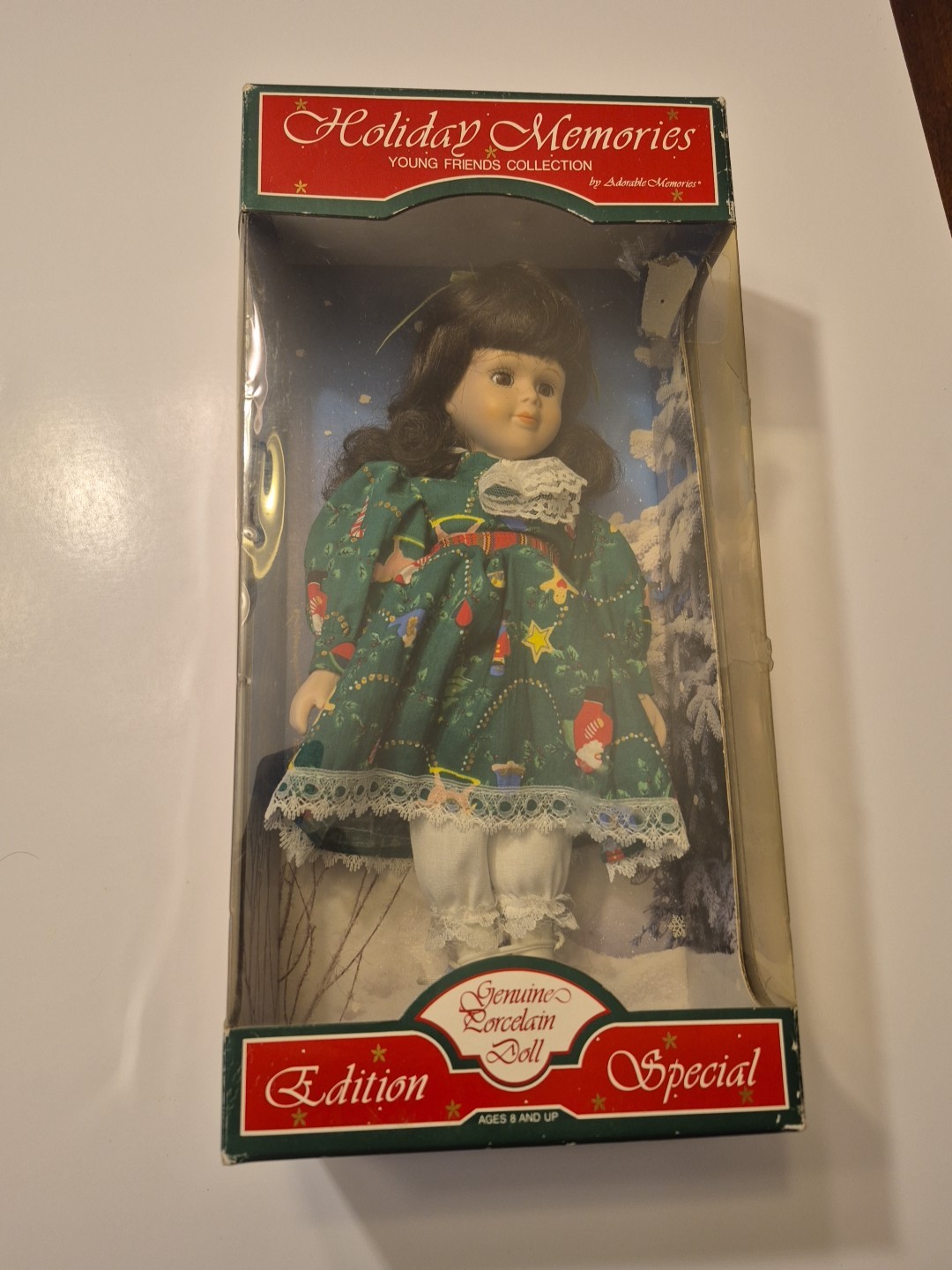 Adorable Memories Holiday Collection Porcelain Doll-Hand Painted