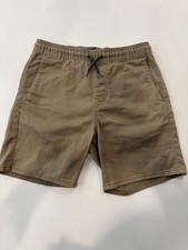 Volcom Boys Chino Shorts Size Medium 10Y Khaki Drawstring