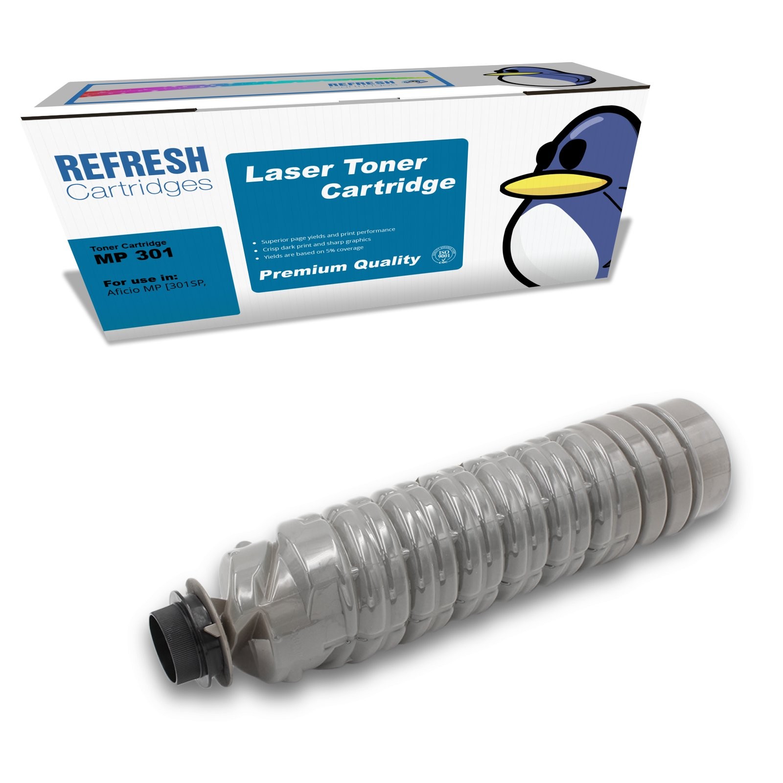 Refresh Cartridges Black MP 301 Toner Compatible With Ricoh Printers